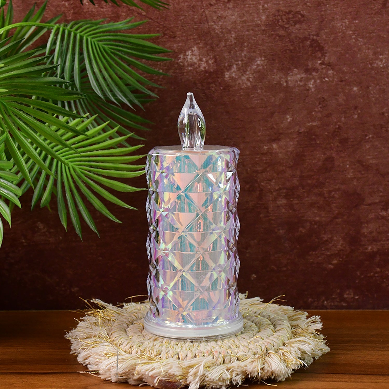 Decorative LED Candle Lights with Holographic Finish (2 Pc / Set) Decorative LED Candle Lights with Holographic Finish (2 Pc / Set)
